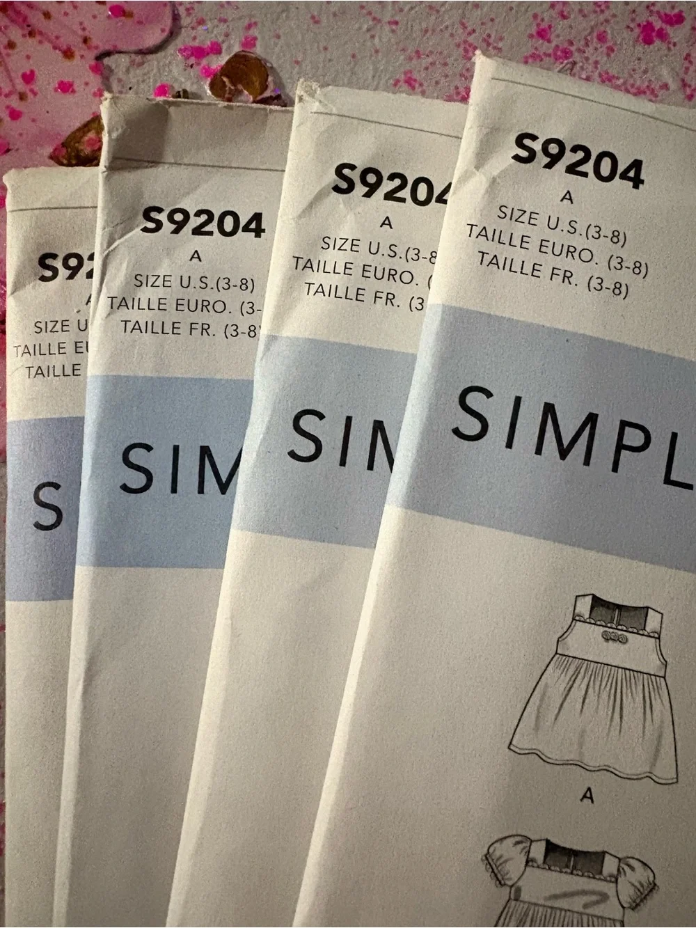 BN UNCUT SIMPLICITY 9204 A CHILDREN PAJAMAS SEWING PATTERNS